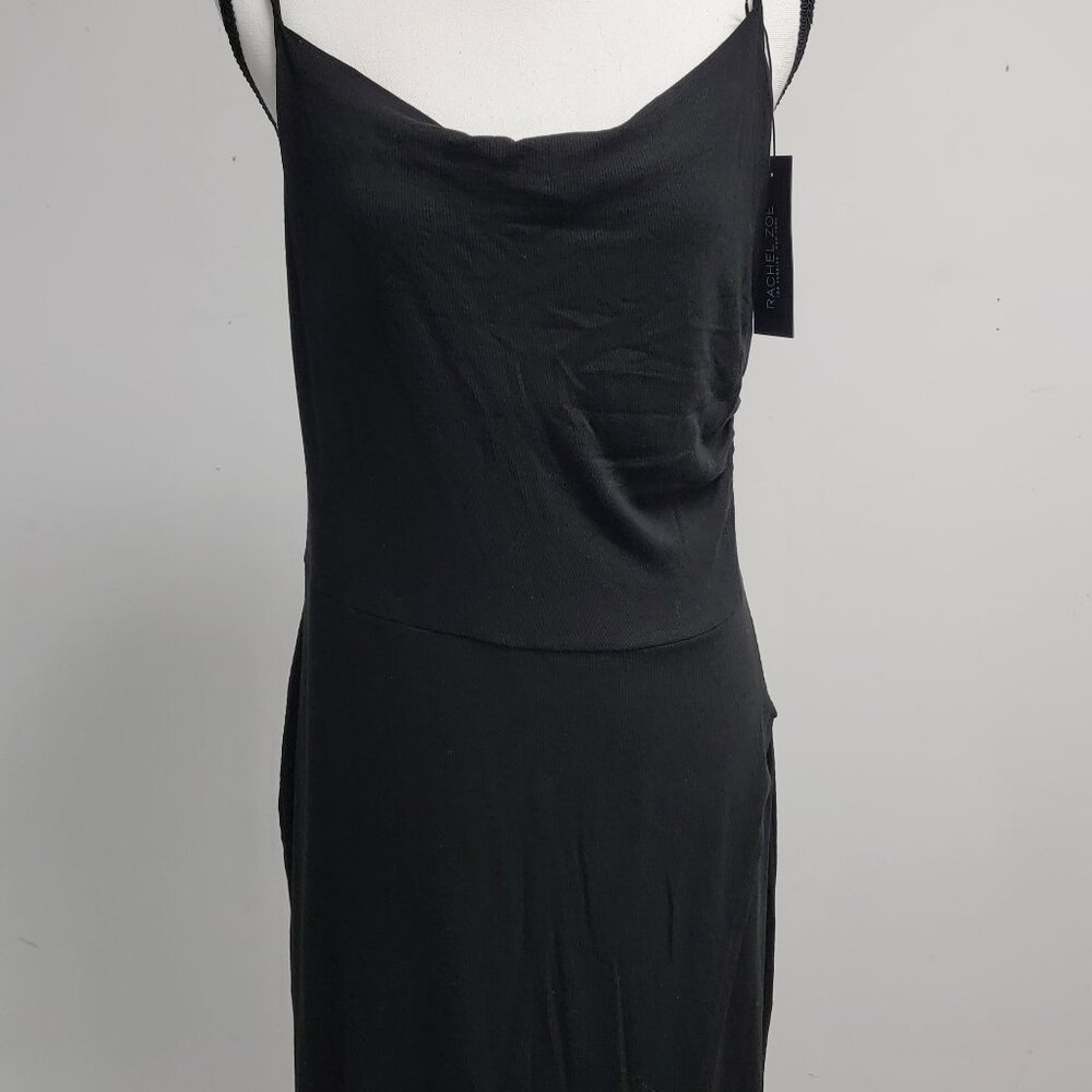 Rachel Zoe Black Ribbed Soft Stretchy Maxi Dress Medium